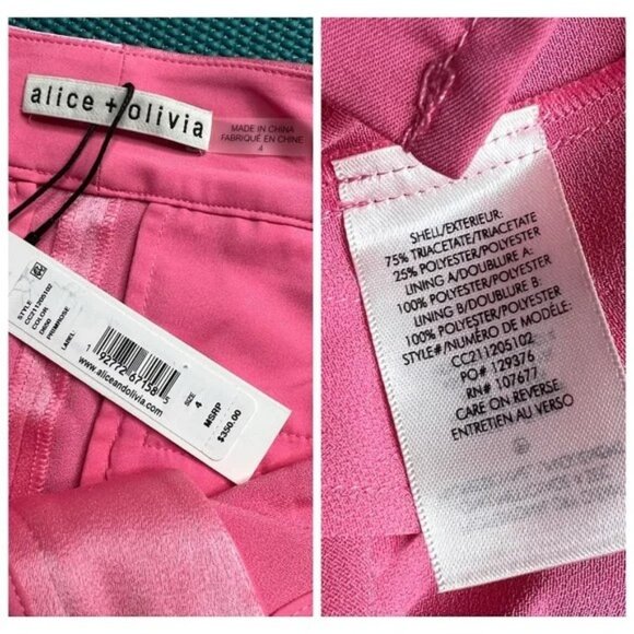 Alice + Olivia Deanna Satin-Finish Palazzo Pants - Size 4 NWT - Picture 11 of 13